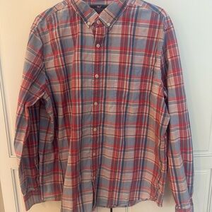 Vineyard Vines Red, Pink and Blue Plaid Button Down Shirt- Slim fit- Murray. XL